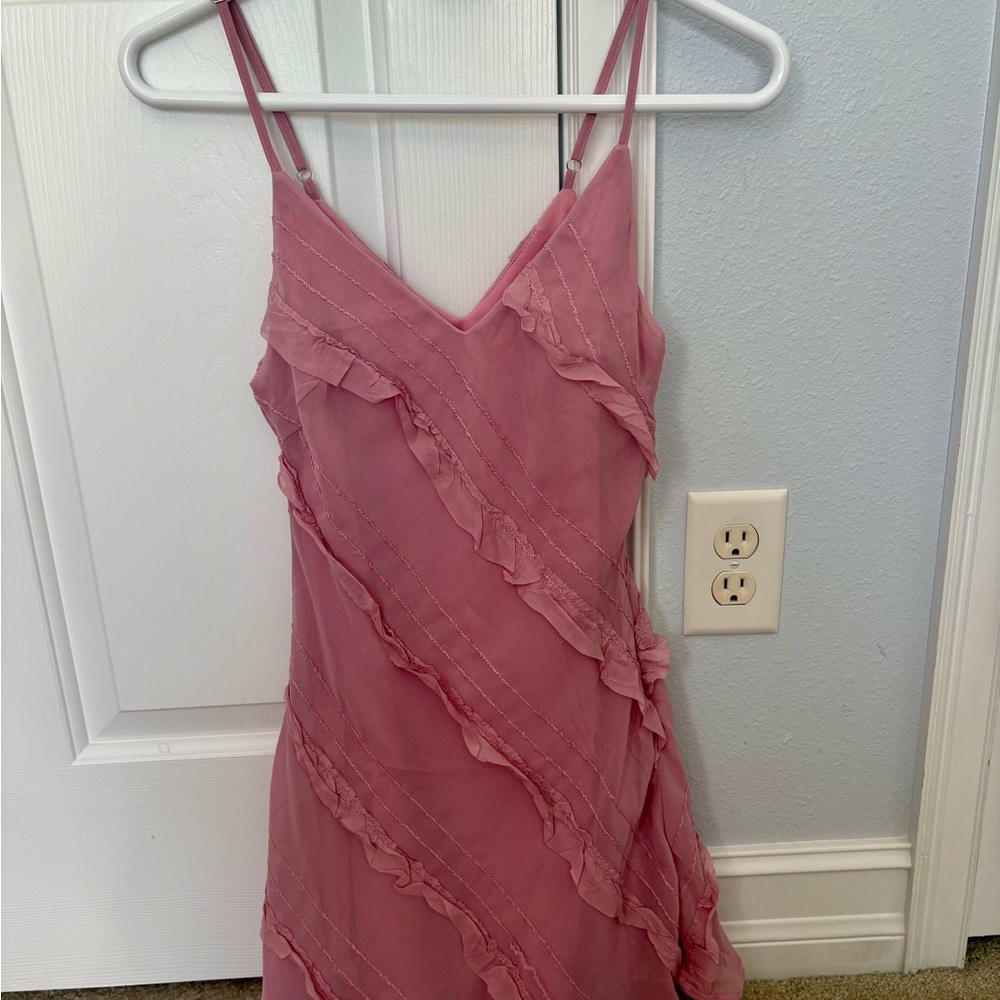 Princess Polly Pink Ruffle Mini Dress